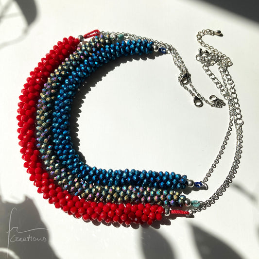 Collane girocollo Snake intrecciate a mano con cristalli