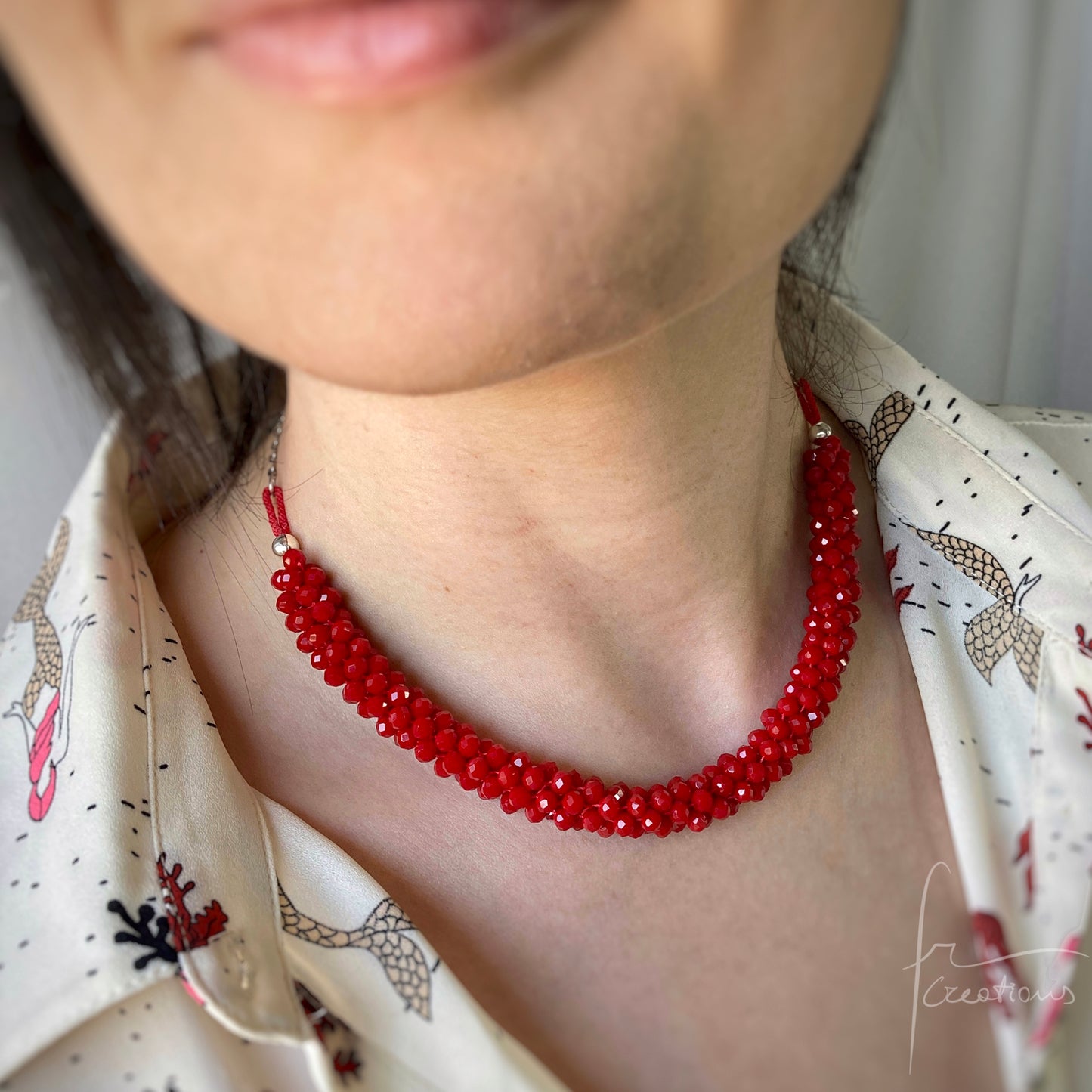 Collane girocollo Snake intrecciate a mano con cristalli