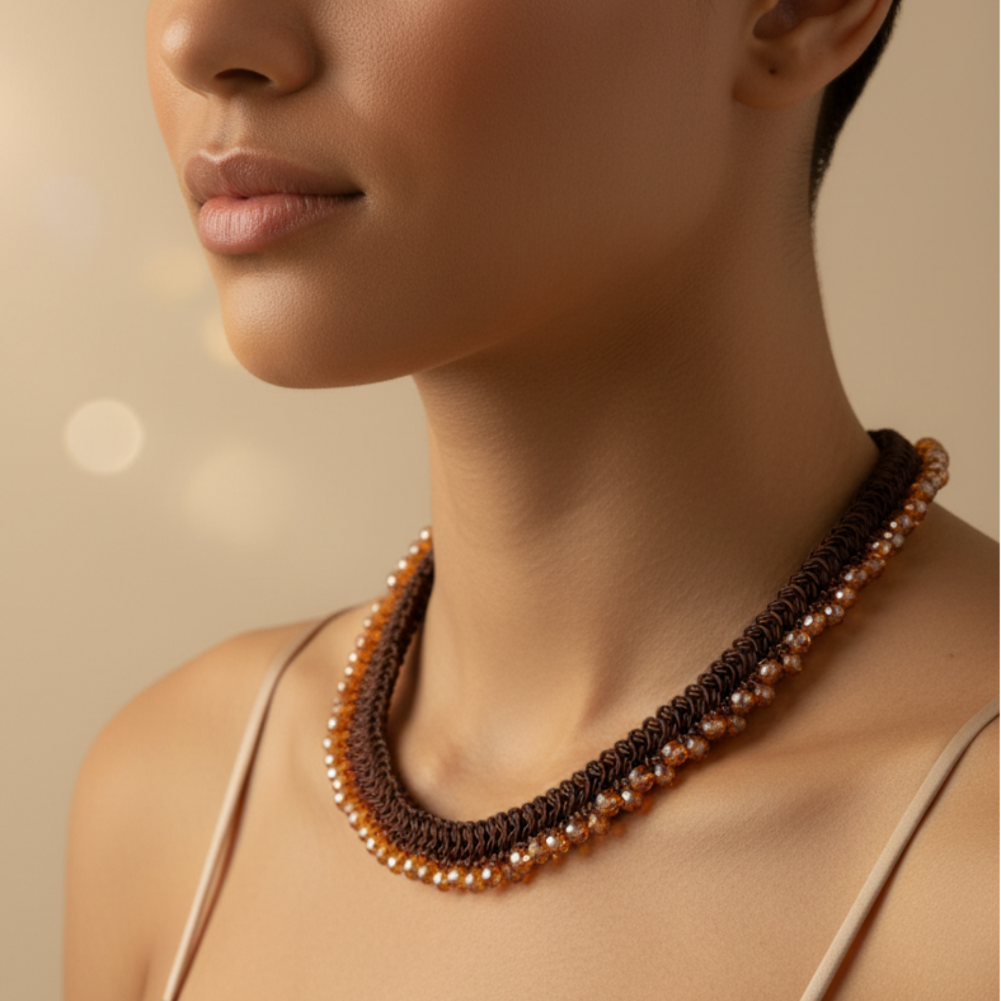 Collana girocollo SUN indossata