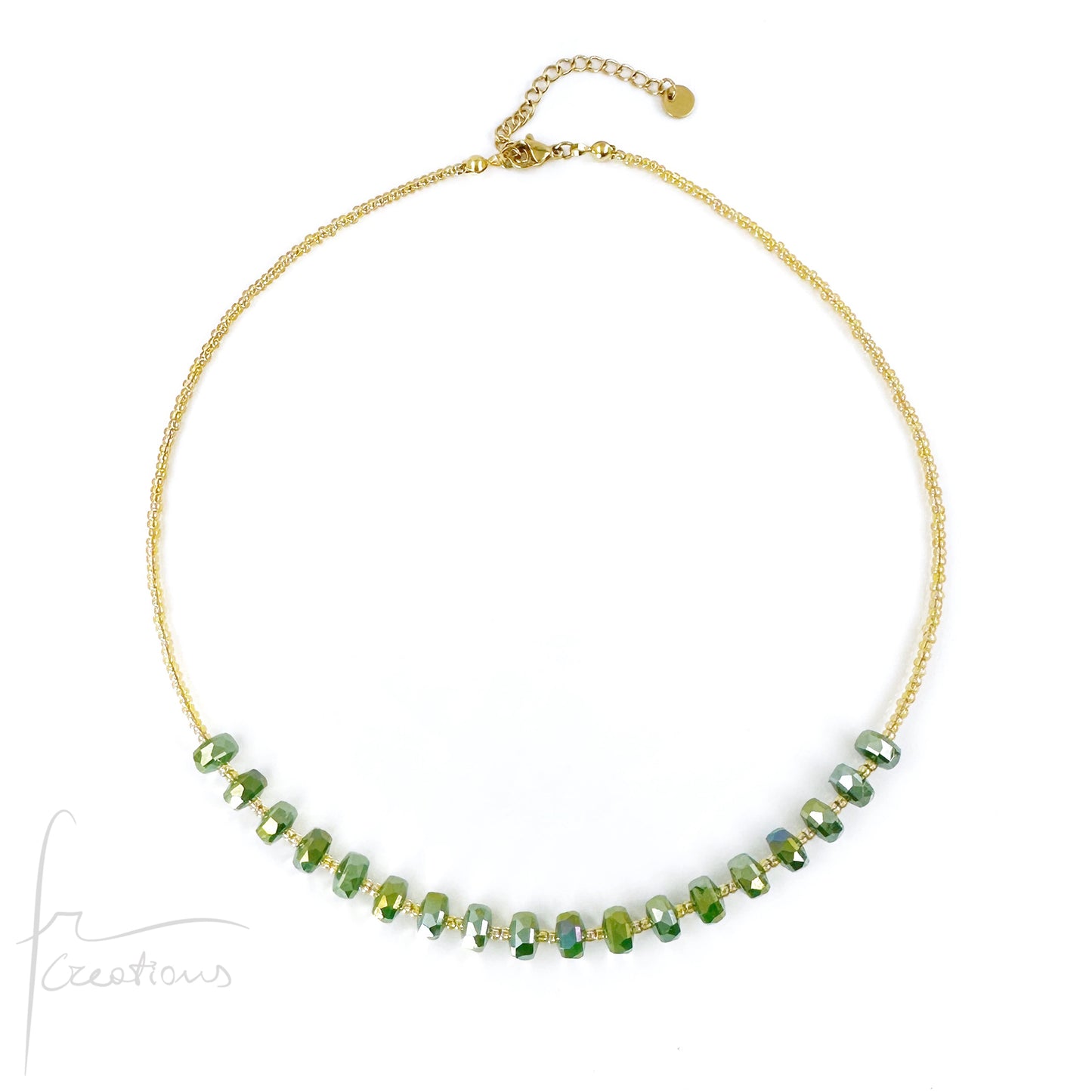 Collana girocollo Woods perline e cristalli