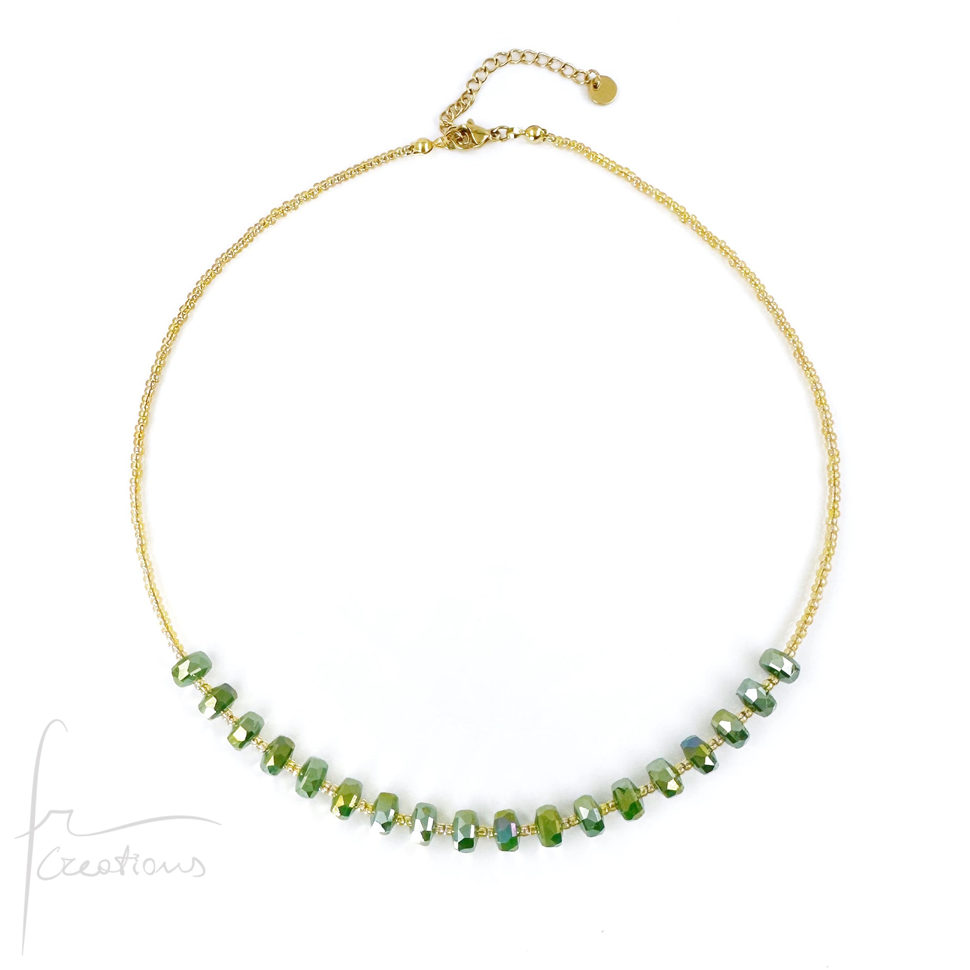 Collana girocollo Woods perline e cristalli