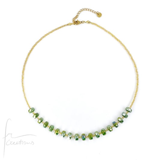 Collana girocollo Woods perline e cristalli