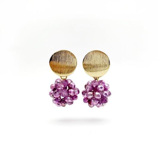 Orecchini pendenti con cristalli in tessitura Estel bold