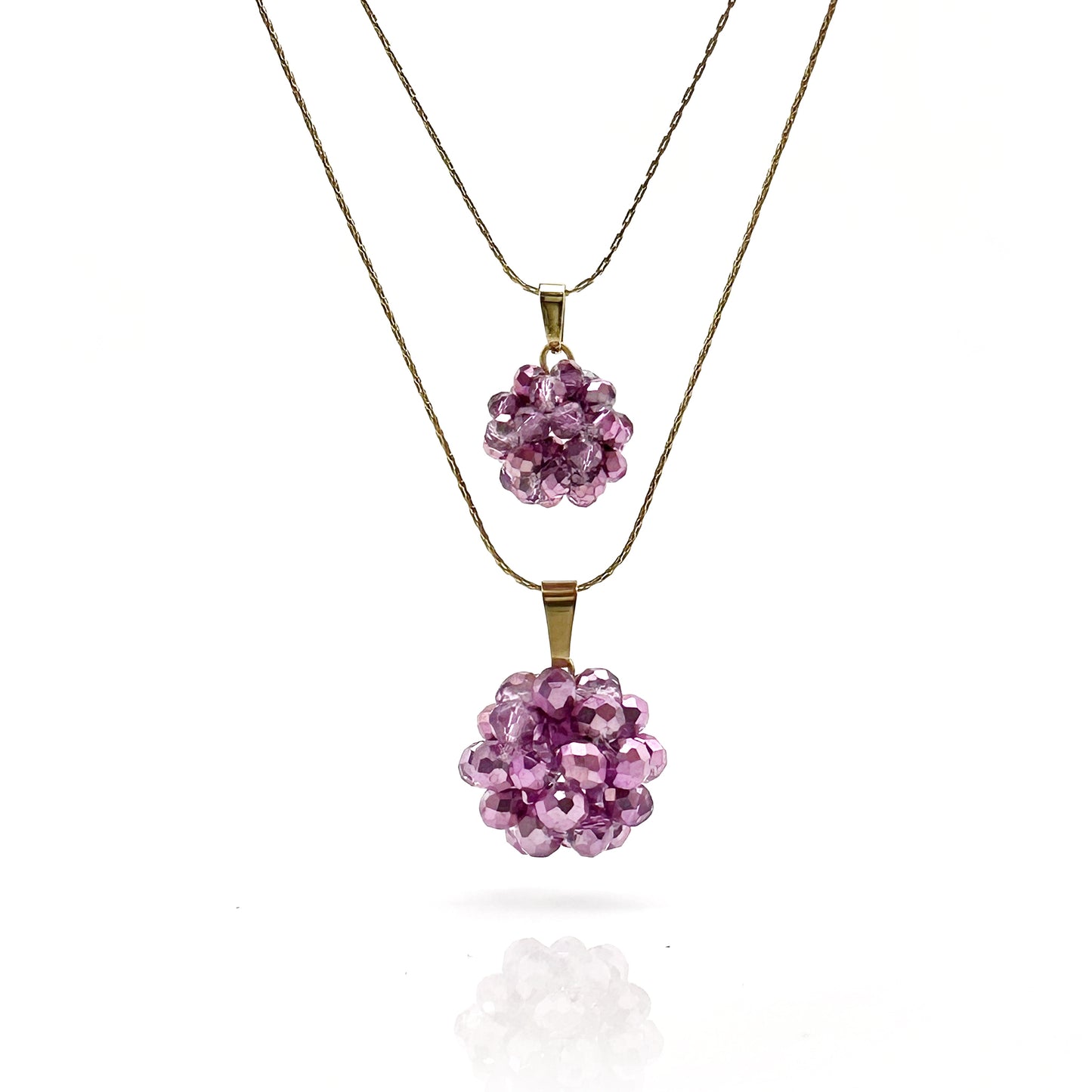 Collana girocollo Mini e Bold Estel con cristalli cuciti in tessitura