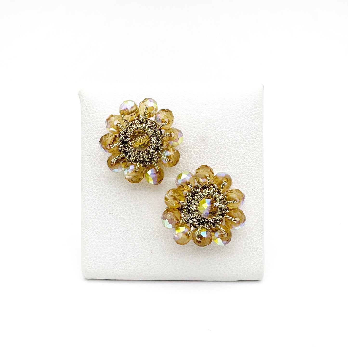 Orecchini da Lobo all'uncinetto con mini cristalli Blumen