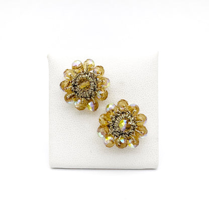 Orecchini da Lobo all'uncinetto con mini cristalli Blumen