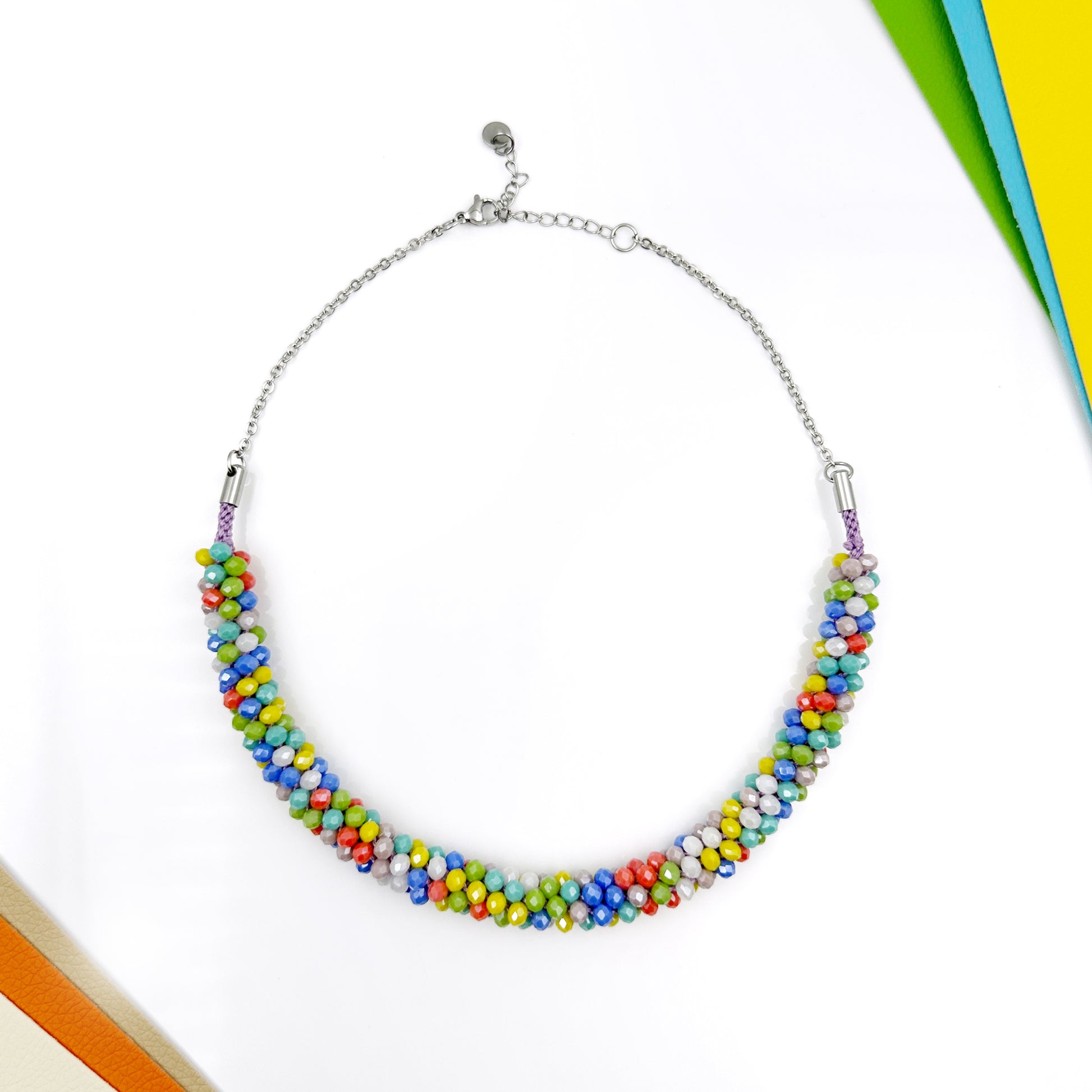 Collane girocollo Snake intrecciate a mano con cristalli
