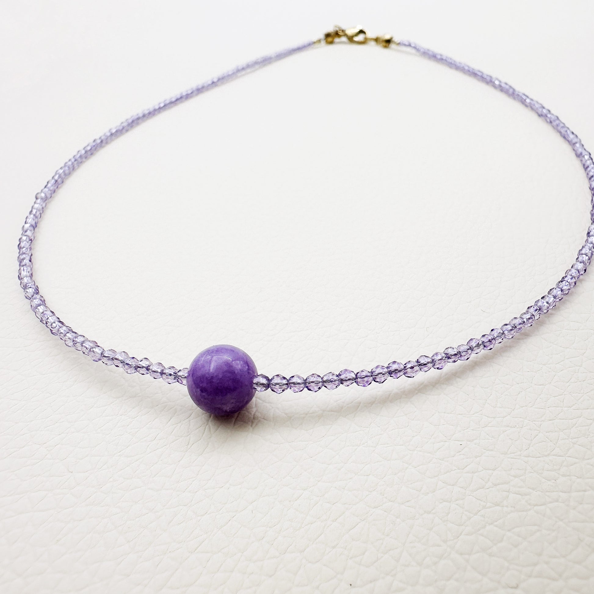 Collana Girocollo Astra con Cubic Zirconia e Pietre Naturali