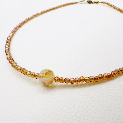Collana Girocollo Astra con Cubic Zirconia e Pietre Naturali