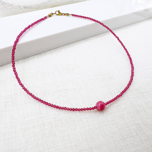 Collana Girocollo Astra con Cubic Zirconia e Pietre Naturali