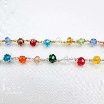EVER FAITH Collana Girocollo Vintage Con Strass E Cristalli - Multicolore - Lunga 94 Cm Regolabile