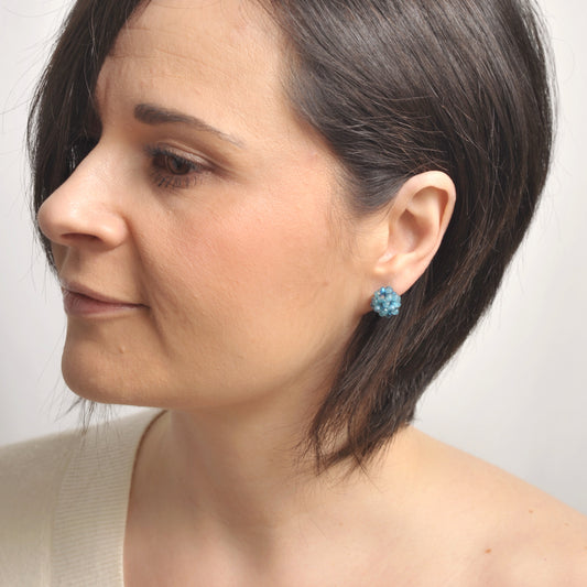 Orecchini a lobo con cristalli in tessitura Estel Mini 