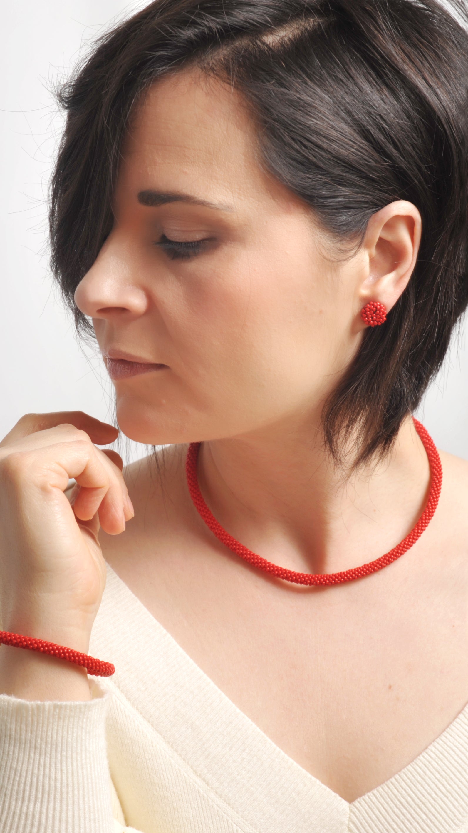 Girocollo e Bracciale Snake con orecchini Bon Bon