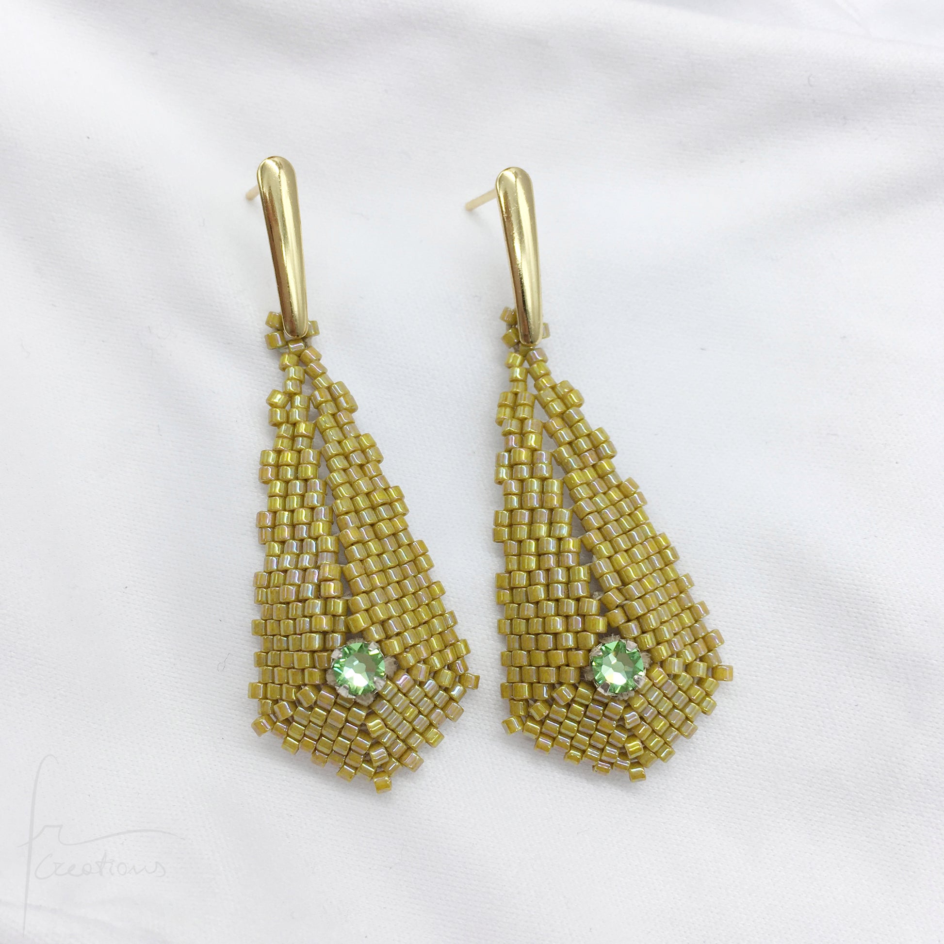 Orecchini Petali con cristallo Swarovski (vari colori) - effeerrecreations