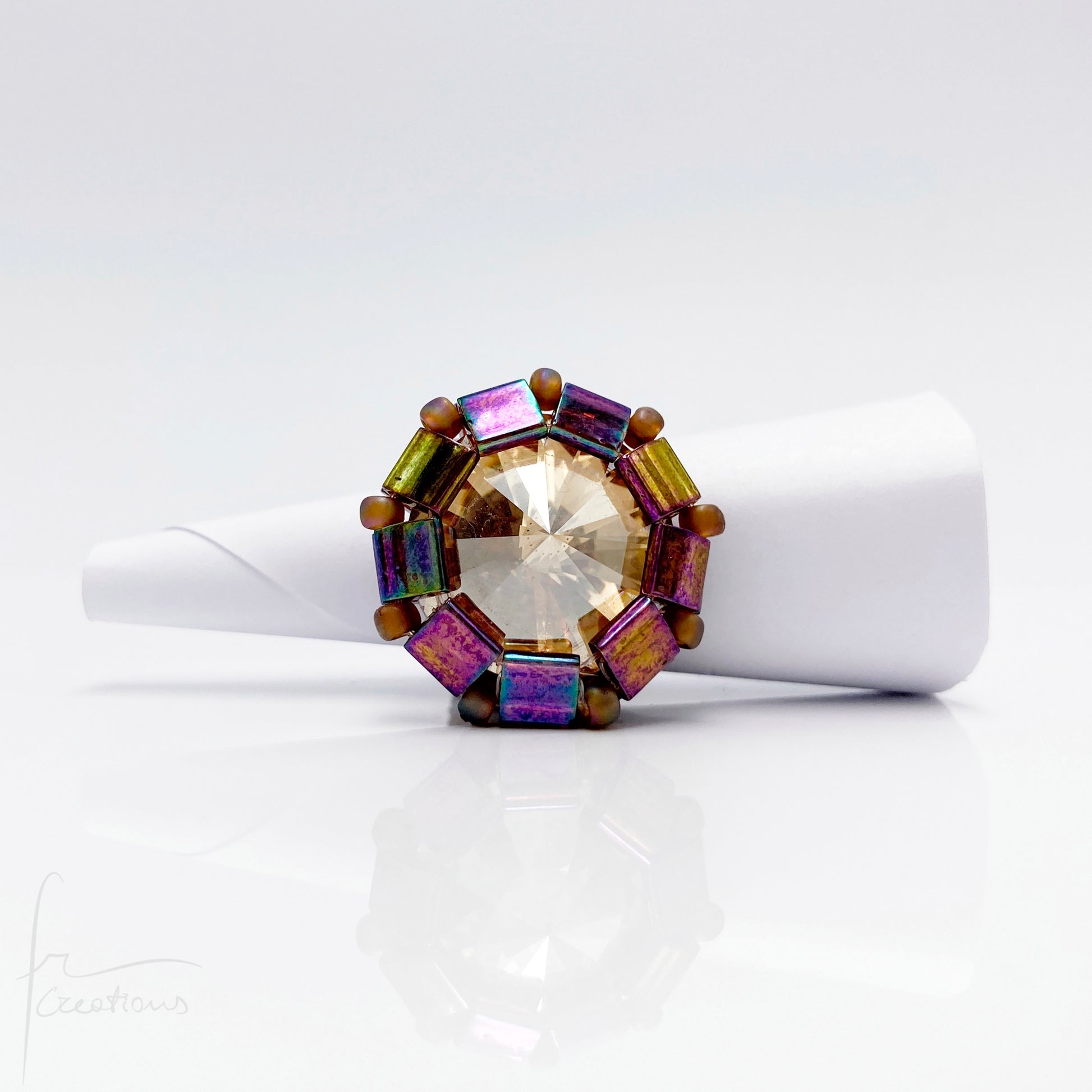 Anello con Swarovski (vari colori) - effeerrecreations