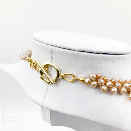 Collana Alexandra (pezzo unico)  Ambrata e Beige- effeerrecreations