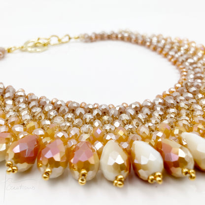 Collana Alexandra (pezzo unico) Ambrata e Beige- effeerrecreations