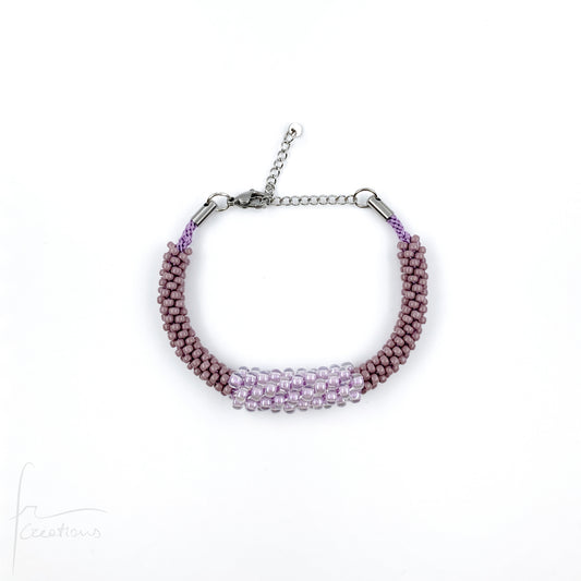 Bracciali semirigidi Snake Duo intrecciati a mano con perline